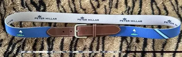Peter Millar Size 42 Sugarloaf Golf Course Maine Belt EUC Size 42 Made In USA