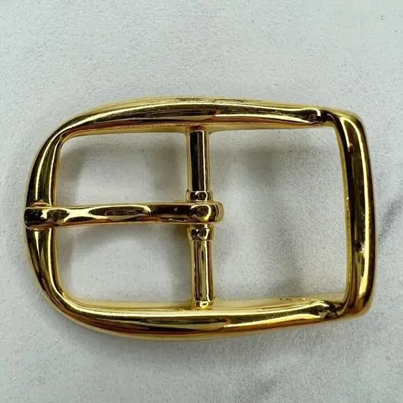Vintage Gold Tone Simple Basic Belt Buckle for up to 1 Inch Belt