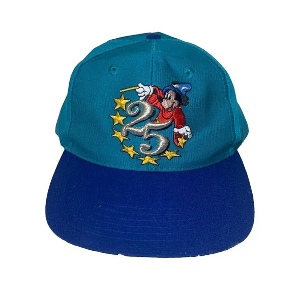 WALT DISNEY WORLD 25 ANNIVERSARY MICKEY MOUSE SNAPBACK HAT CAP Kids Youth Size