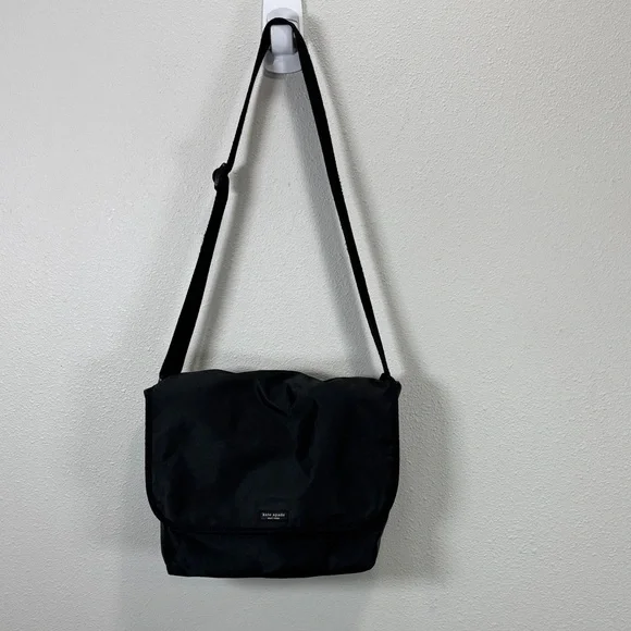 Kate Spade Classic Black‎ nylon Messenger Bag