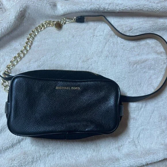 MICHAEL Michael Kors‎ Pebble Leather Belt Bag With Chain Strap