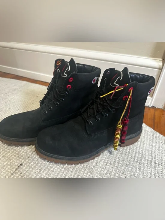 Men's Black Champion x Timberland Boots