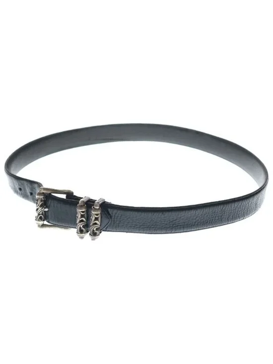 Chrome Hearts Vintage Blt Roller Buckle Leather Belt Silver