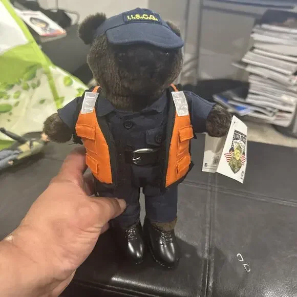 Bear Forces Of America US Coast Guard Teddy Bear Vintage Plush With Tags 10”