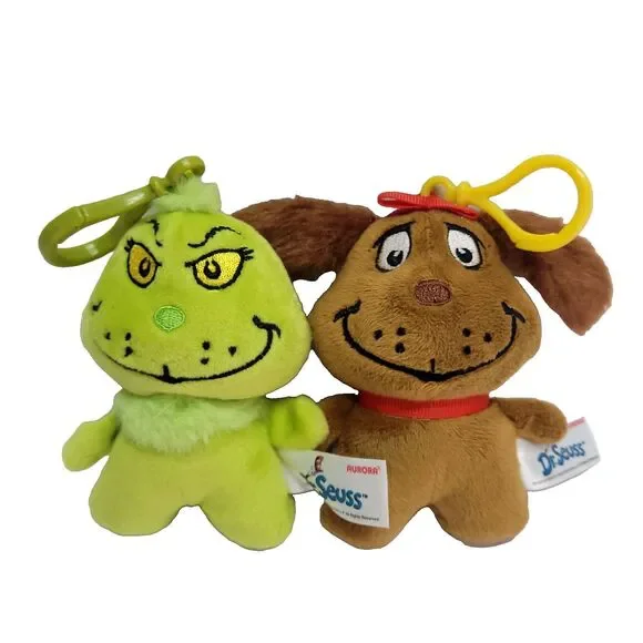 Dr Seuss Grinch Keychain Plush Max 4