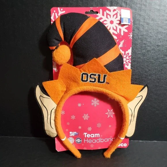 OSU OREGON State University Beavers ELF EARS‎ Christmas Hat Felt Headband