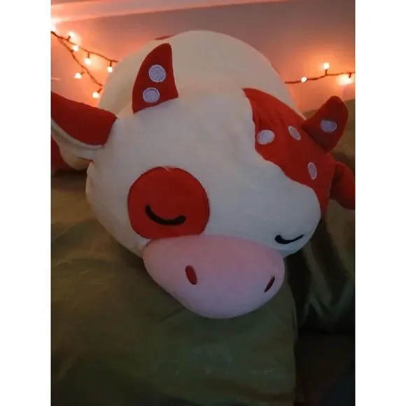 30'' Auspicious Beginning Giant Cute Sleeping Mushroom Cow Plush Stuffed Animal