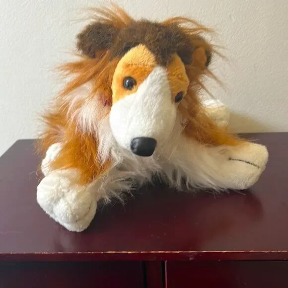 Ganz Hans Collie Plush Stuffed Dog Large Fluffy Collectible Puppy Toy