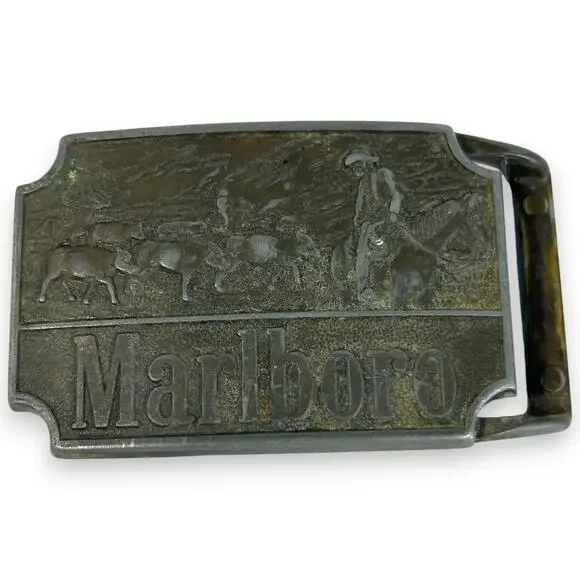 Malboro Belt Buckle Brass Vintage