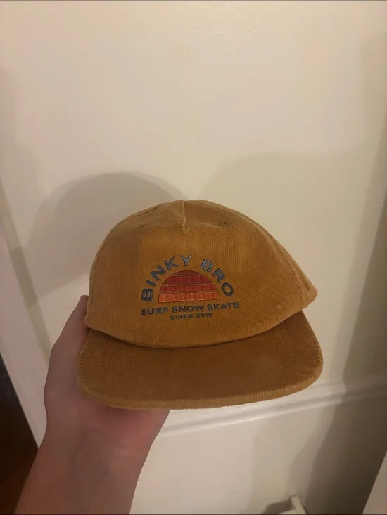 Binky Bro Corduroy Cap in Mustard Yellow