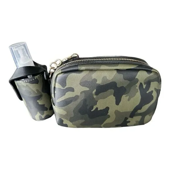 White House Black Market Camo Travel Cosmetic Pouch Set NWT