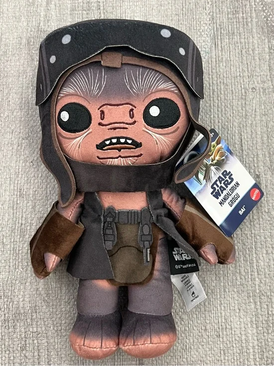 Mattel Star Wars Mandalorian Grogu BAI Plush Stuffed Toy Small
