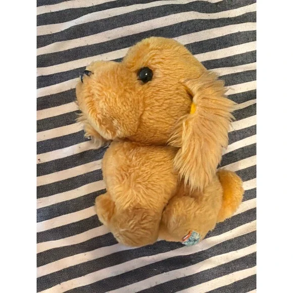 Vintage DAKIN Gold Plush Puppy Dog Floppy Ears Stuffed Animal Toy Retro 6 Inch
