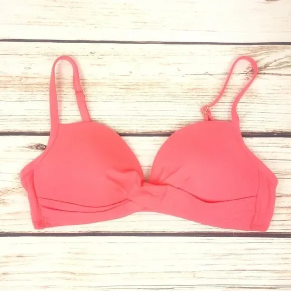 Kate Spade Bright Peony Twisted Front Adjustable Straps Bikini Top Size Med