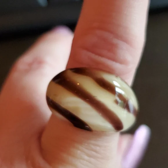Handcrafted glass ring