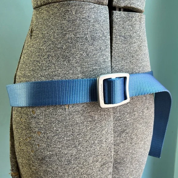 Patagonia Blue Webbing Hiking Belt with Multicolor Logo