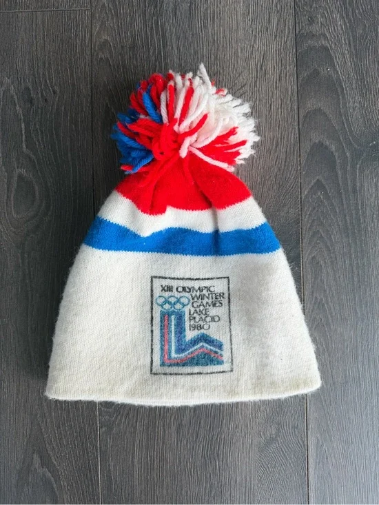 Vintage 1980 XIII Olympic Winter Games Lake Placid Ovaltine Scull Cap Beanie
