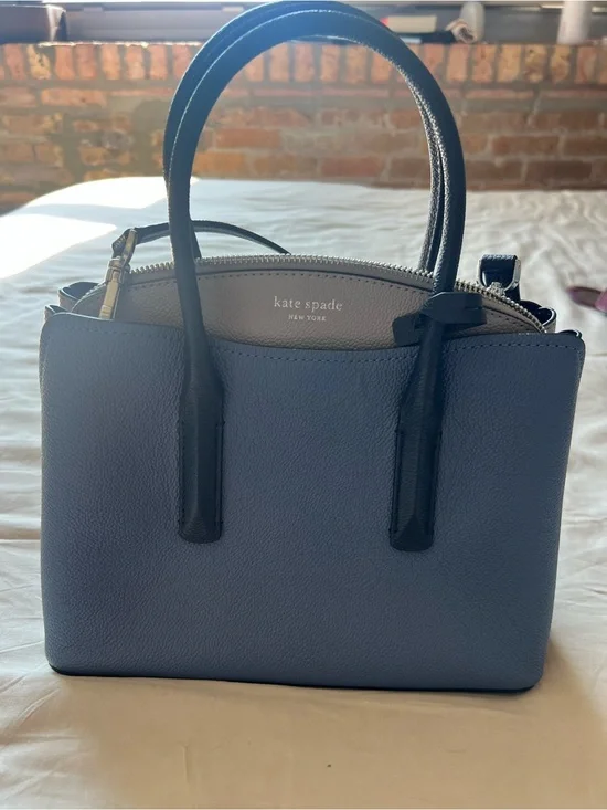 kate spade New York Margaux Leather Satchel Handbag - Blue