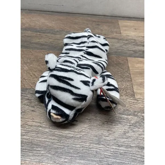 TY Beanie Baby - BLIZZARD the White Tiger (9 inch)‎