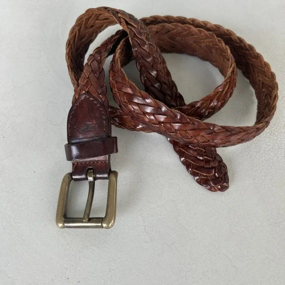 Vtg Ralph Lauren Mens Leather Belt Italy 36