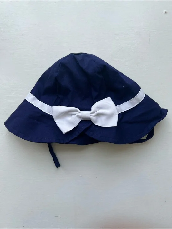 Janie and Jack Navy Hat with White Label Detail