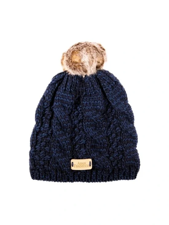 Aran Traditions Cable Tammy Hat. 7-9 Years. NWT.