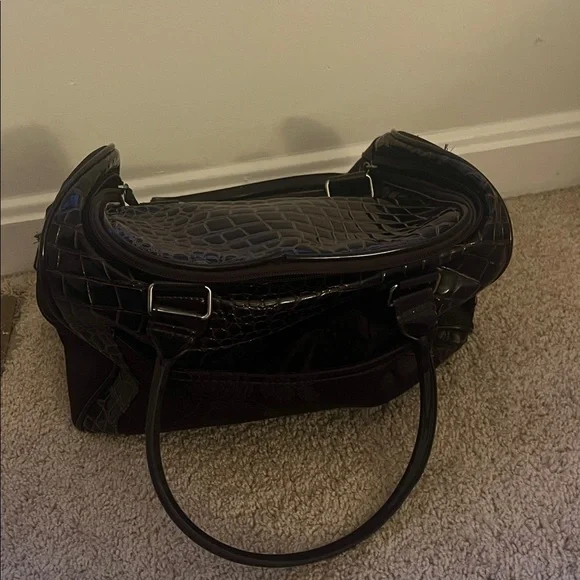 faux leather makeup bag