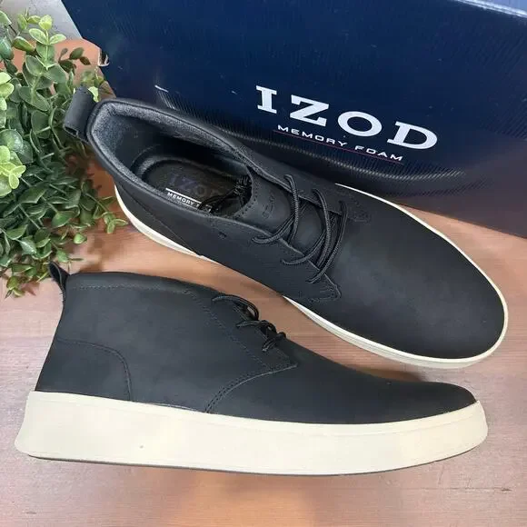 IZOD Men's Palmer Chukka Boots Black Size 10