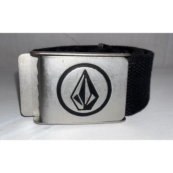 Volcom Stone Skateboards Black Web Belt Buckle BOTTLE Opener Vtg 90's Y2K Skate