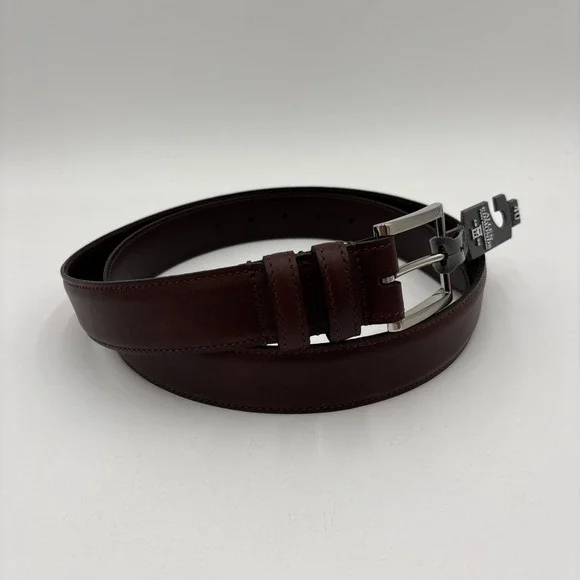Allen Edmonds Wide Basic Leather Belt Chili Brown Italian Calfskin Mens Sz 40