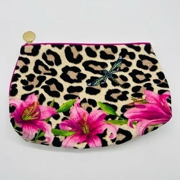 Estée Lauder BEAUTIFUL velvet colorful clutch/ cosmetic bag NWOT