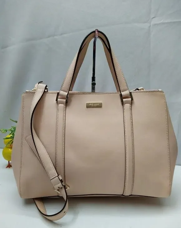 Kate Spade Newbury Lane Loden Satchel Light Pink Saffiano Leather Shoulder Bag