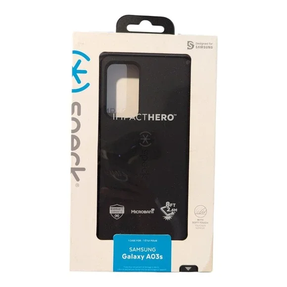 E6. Speck Impact Hero Case For Samsung Galaxy AO3s - Black