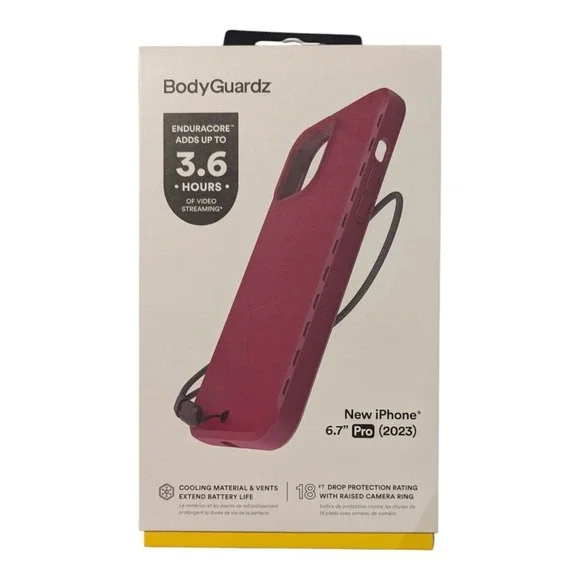 D8. BodyGuardz Paradigm Pro MagSafe Case for Apple iPhone 15 Pro Max- Burgandy