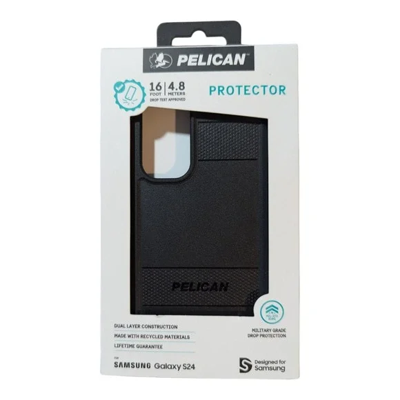 D8. Pelican Protector Series Case for Samsung Galaxy S24 - Black