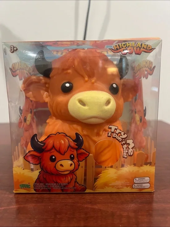 Highland Cow Squishy - Orange