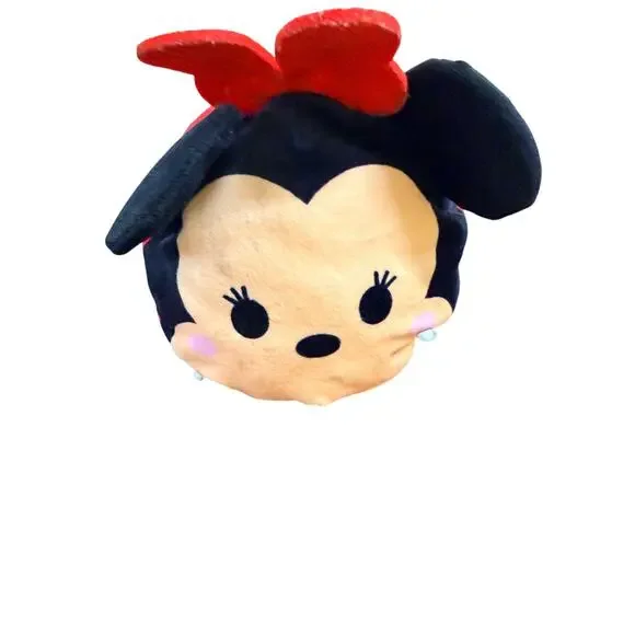 Disney Tsum Tsum Minnie Mouse Plush Large Red Polka Dot 9”‎ Stuffed Toy