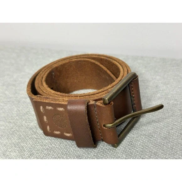 New Timberland Leather Belt Men's 34W Brown