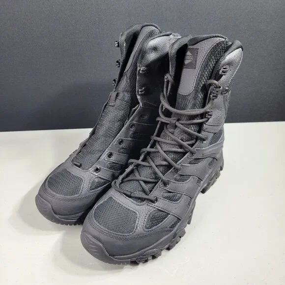 Merrell MOAB Tactical Side Zip Waterproof Boots Black Men’s 10 Defects J003907