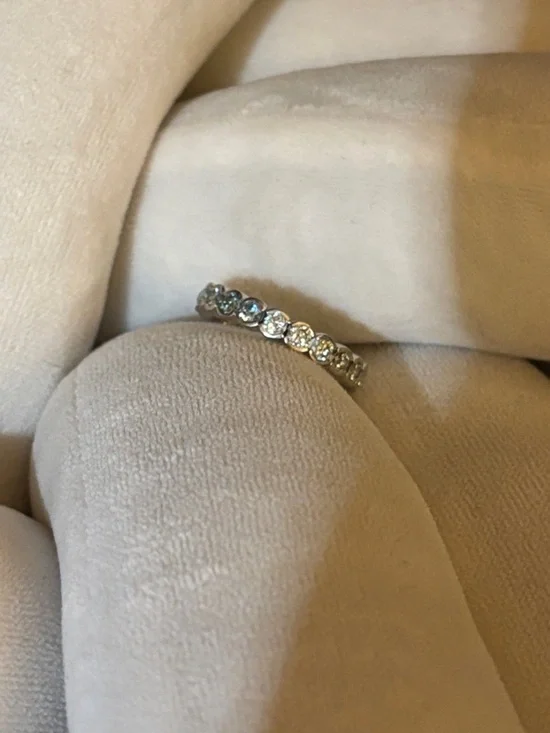 Natural Crushed Ice Diamond Ring