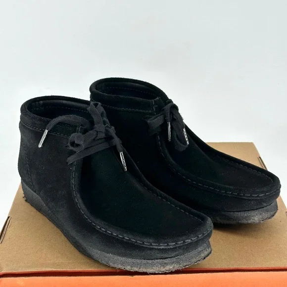 Clarks Black Original Wallabee Suede Leather Boots Shoes Casual Men's 8.5 M
