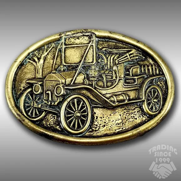 Vintage Avon Ford Model T Classic Antique Car Truck‎ Auto Vehicle Belt Buckle
