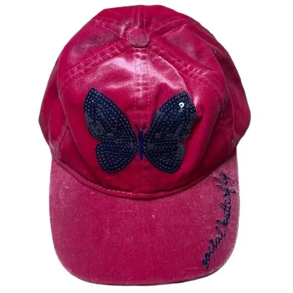 Hatley Shimmer Butterfly Baseball Cap.