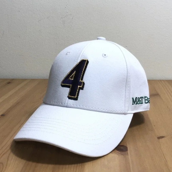 Baltimore Ravens #4 All 4 The Flock M&T Bank Youth Adjustable Strap Cap White