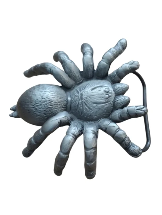 Metal 3D Tarantula Spider Belt‎ Buckle - Gunmetal Gray