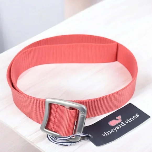 Men’s Vineyard‎ Vines NWT Performance On The Go Adjustable Golf Coral Color Belt