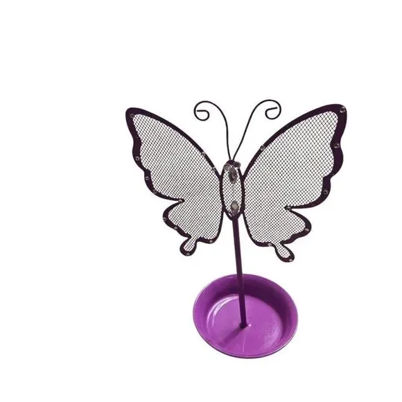 Cute Butterfly Jewelry Organizer – Purple Earring Jewelry Stand – Dresser Top Je