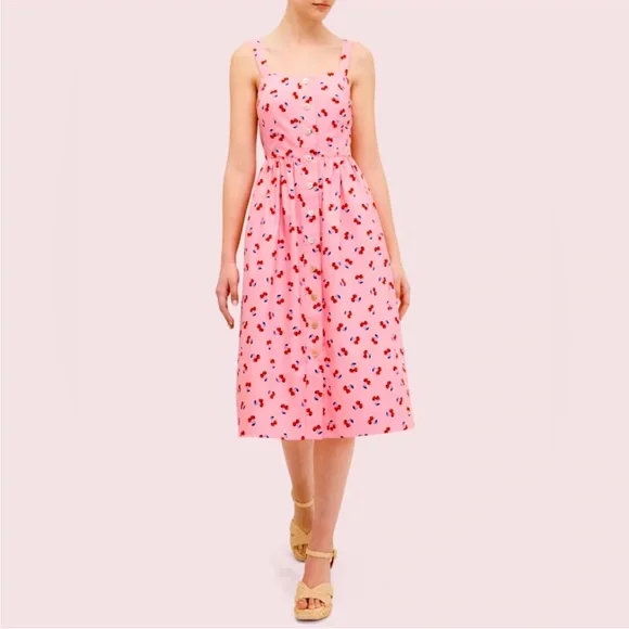 *NEW* Kate Spade‎ Cherry Toss Poplin Dress Size 14