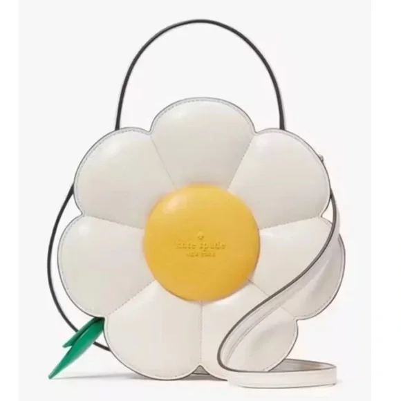 NWT Kate Spade Day Tripper 3d Daisy Flower Crossbody  Parchment Novelty Bag