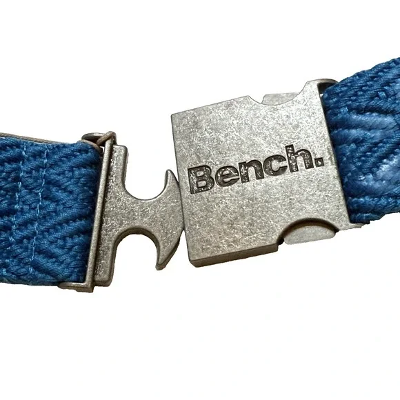 Bench Woven‎ Logo Belt Casual Adjustable Blue Mens Womens Unisex NWT